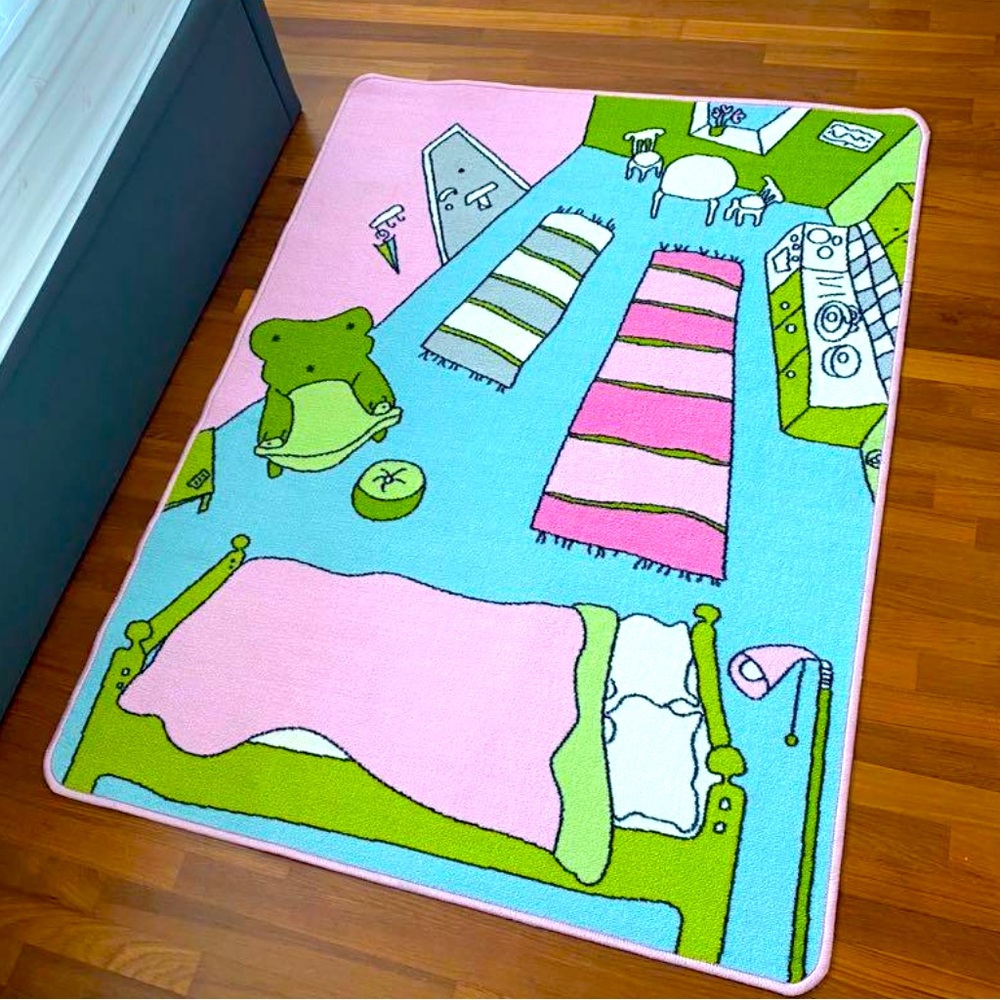 IKEA pink carpet